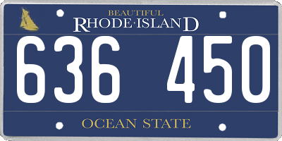 RI license plate 636450
