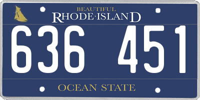 RI license plate 636451