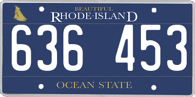RI license plate 636453
