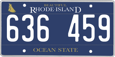 RI license plate 636459