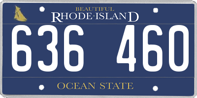RI license plate 636460