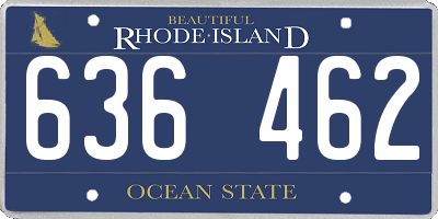 RI license plate 636462