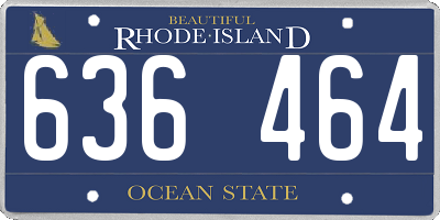 RI license plate 636464