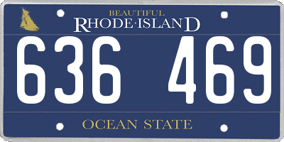 RI license plate 636469