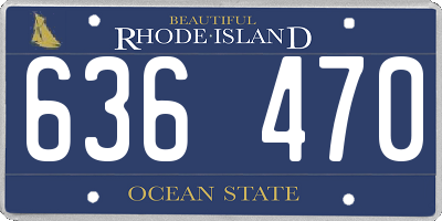 RI license plate 636470