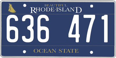 RI license plate 636471