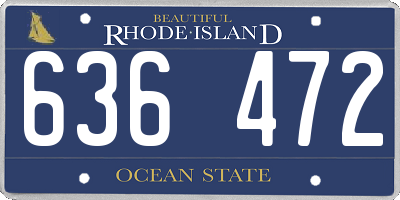 RI license plate 636472