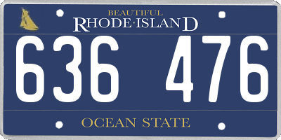 RI license plate 636476