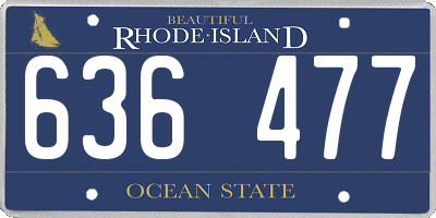 RI license plate 636477