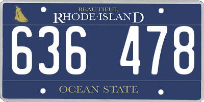 RI license plate 636478