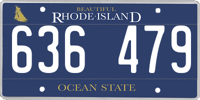 RI license plate 636479