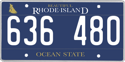 RI license plate 636480