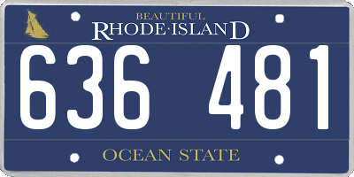 RI license plate 636481