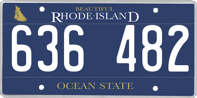 RI license plate 636482