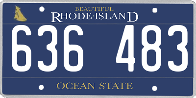 RI license plate 636483
