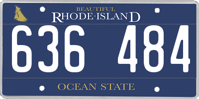 RI license plate 636484