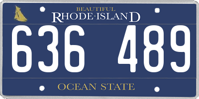 RI license plate 636489
