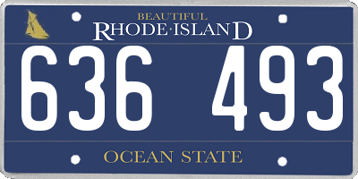 RI license plate 636493