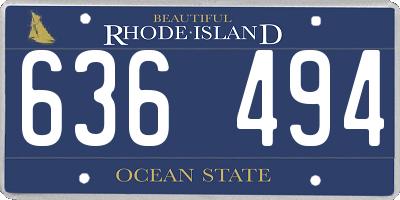 RI license plate 636494
