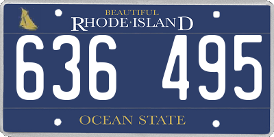 RI license plate 636495