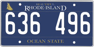 RI license plate 636496