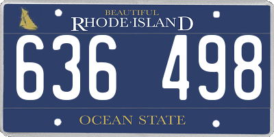 RI license plate 636498