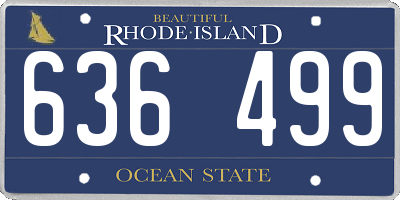 RI license plate 636499