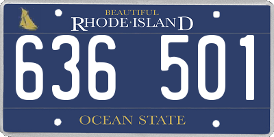 RI license plate 636501