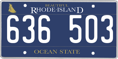 RI license plate 636503