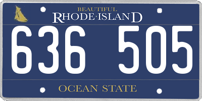 RI license plate 636505