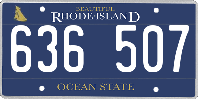 RI license plate 636507