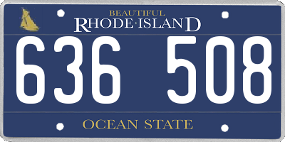 RI license plate 636508