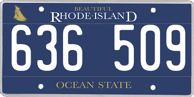 RI license plate 636509