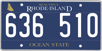 RI license plate 636510