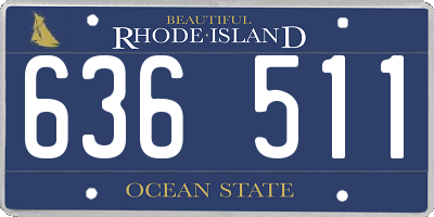 RI license plate 636511