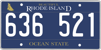 RI license plate 636521