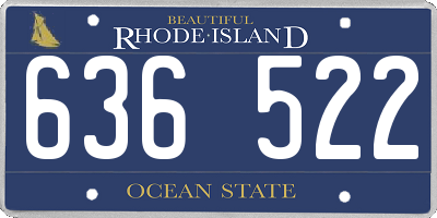 RI license plate 636522