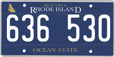 RI license plate 636530