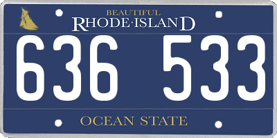 RI license plate 636533