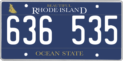 RI license plate 636535