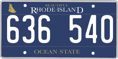RI license plate 636540