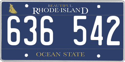 RI license plate 636542