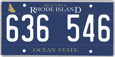 RI license plate 636546