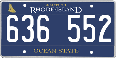 RI license plate 636552