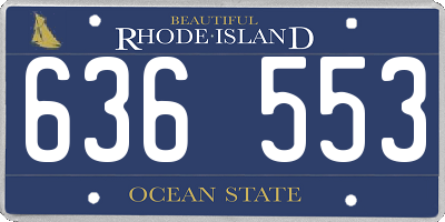 RI license plate 636553