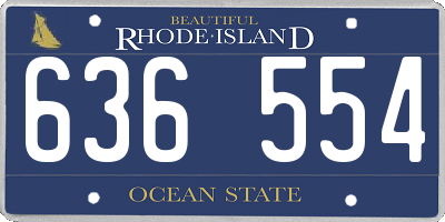 RI license plate 636554