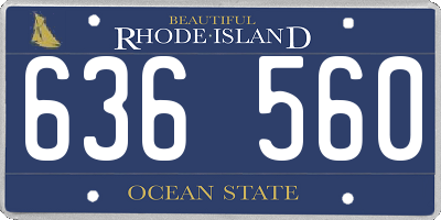 RI license plate 636560