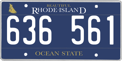 RI license plate 636561