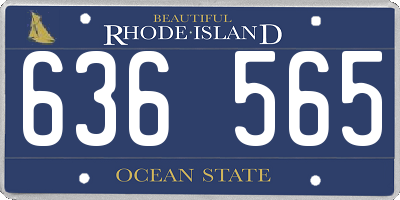 RI license plate 636565