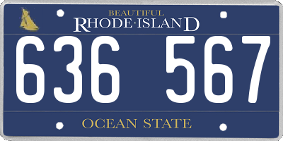 RI license plate 636567